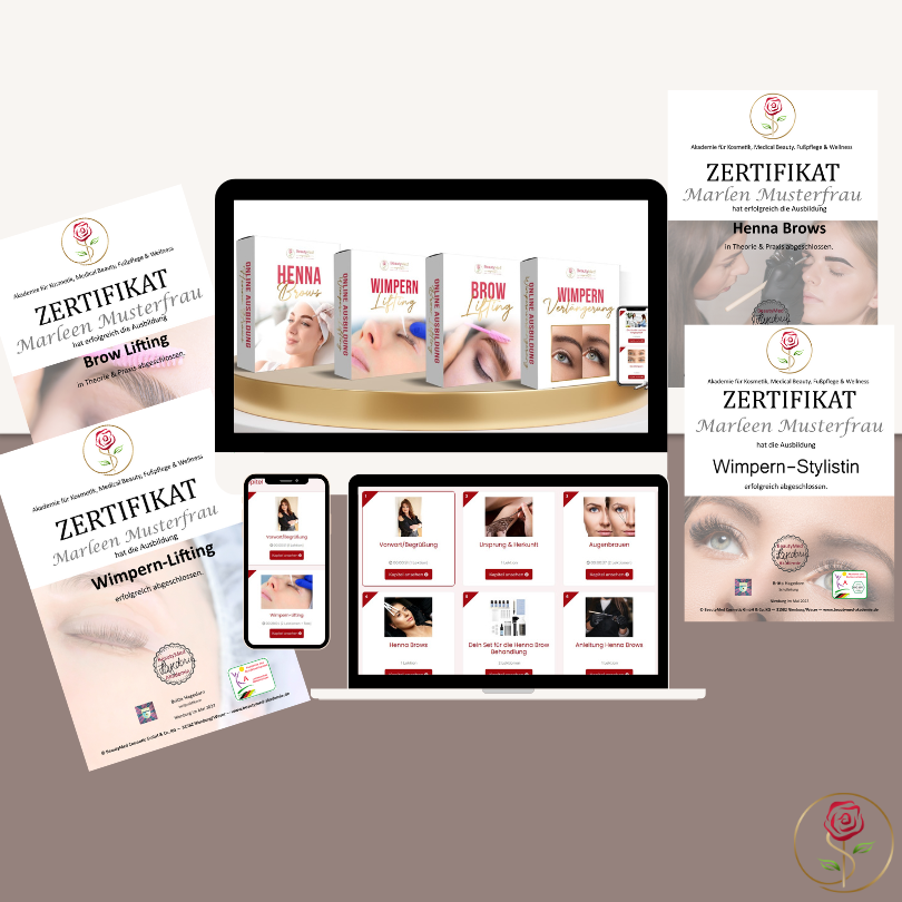 Online-Ausbildung - Ausbildungsbundle: "Wimpern und Augenbrauenstylistin"