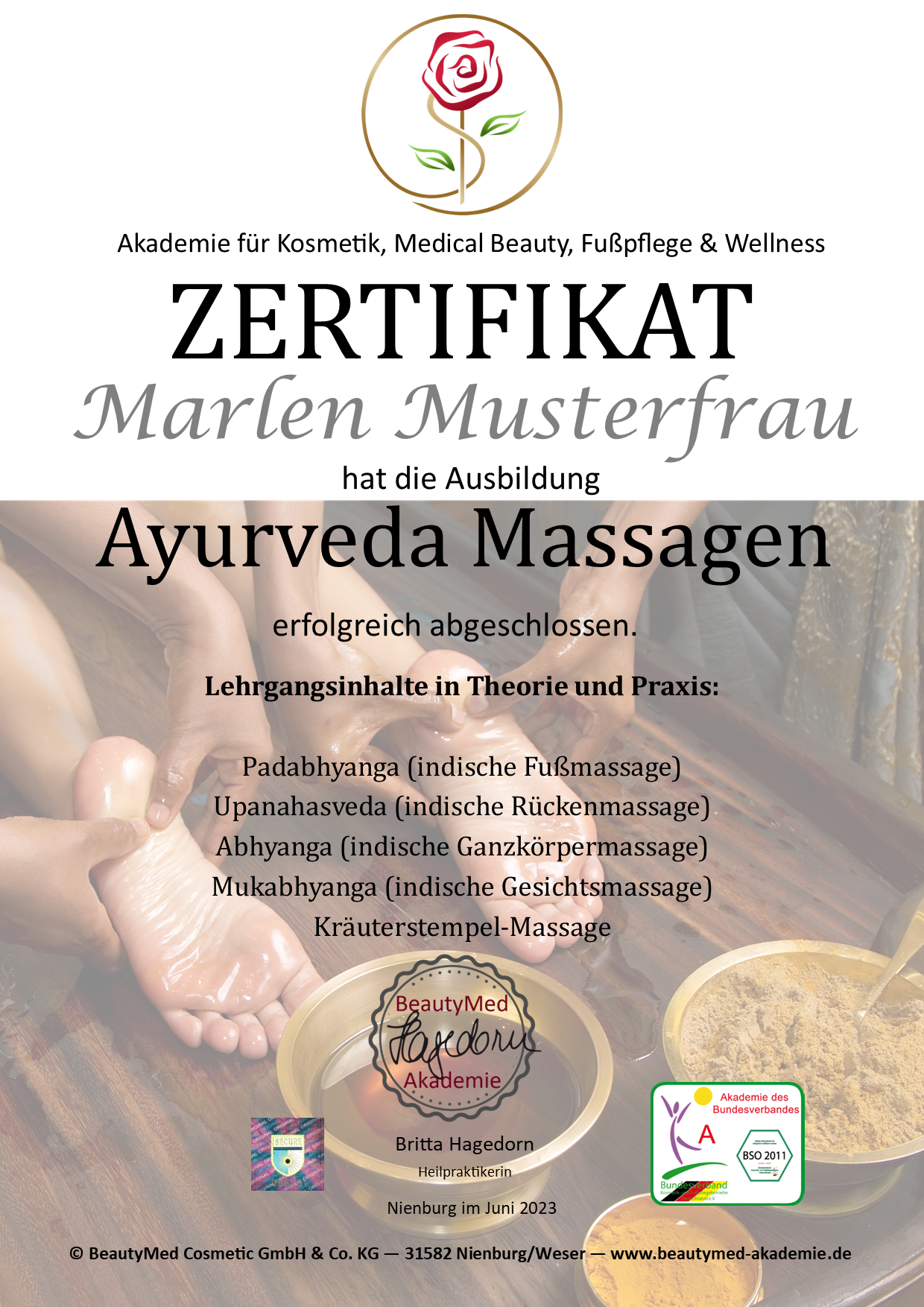 Online-Ausbildung "Ayurveda-Massagen"