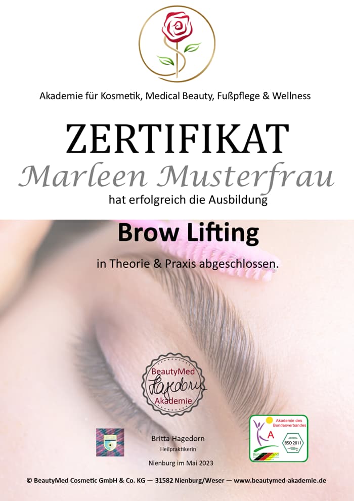 Online-Ausbildung - "Brow Lifting"