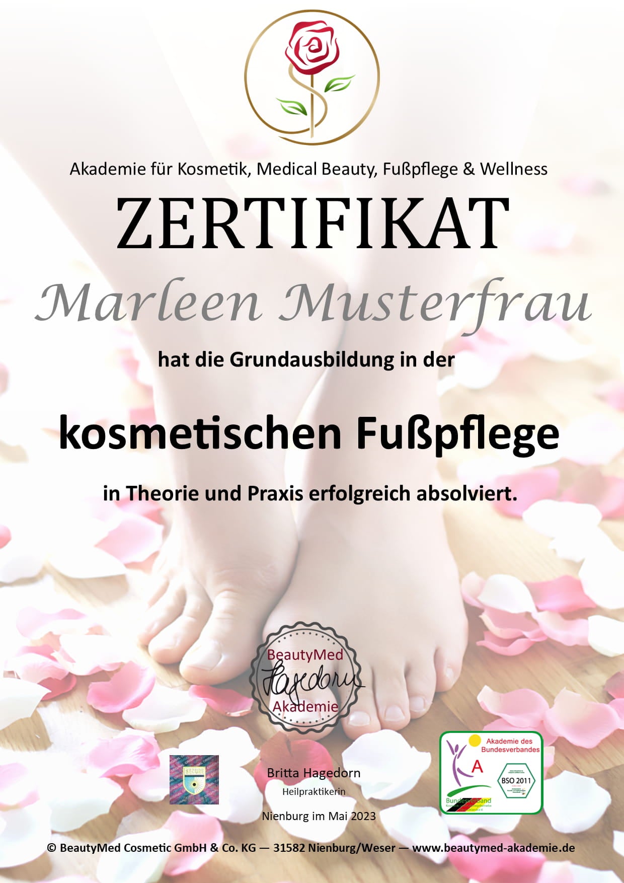 Online-Ausbildung kosmetische Fußpflege "SILBER"