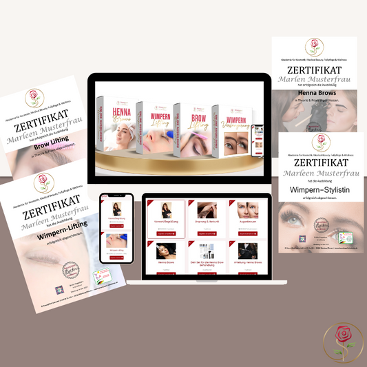 Online-Ausbildung - Ausbildungsbundle: "Wimpern und Augenbrauenstylistin"