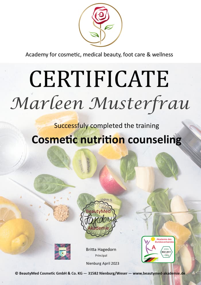 Online-Ausbildung "Ernährungsberatung in der Kosmetik"