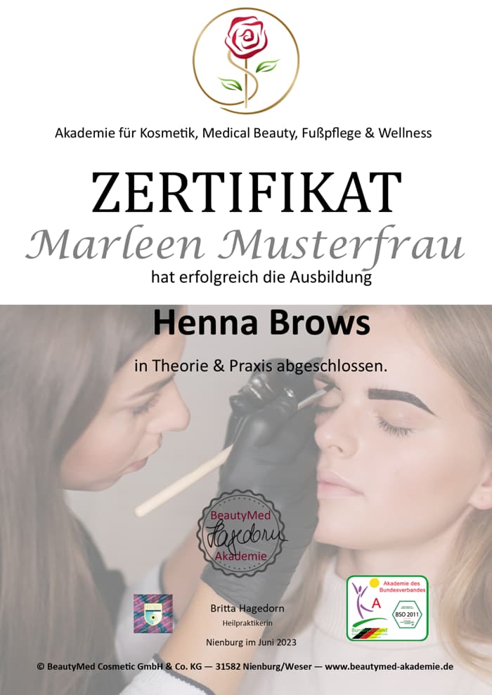 Online-Ausbildung - "Henna Brows"