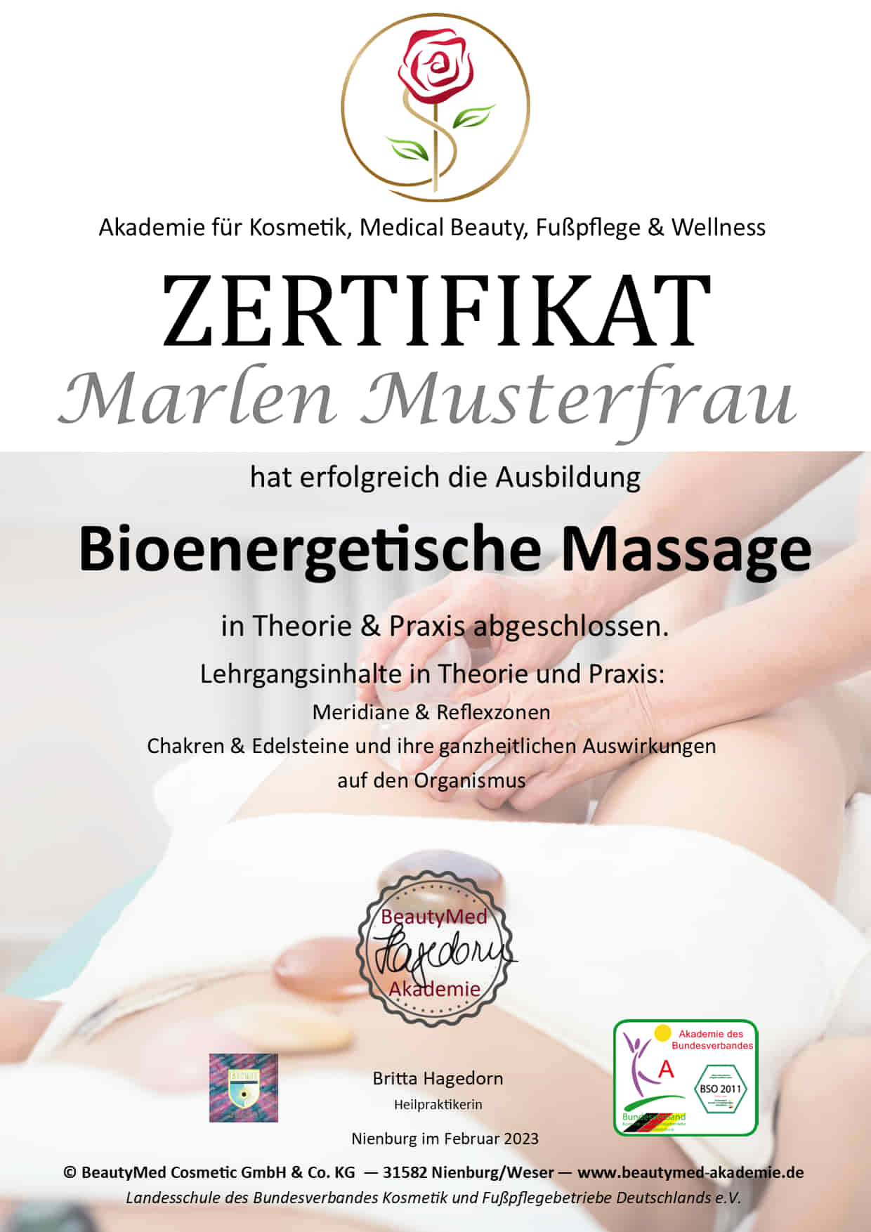 Online-Ausbildung "Bioenergetische Massage mit Edelsteinen"